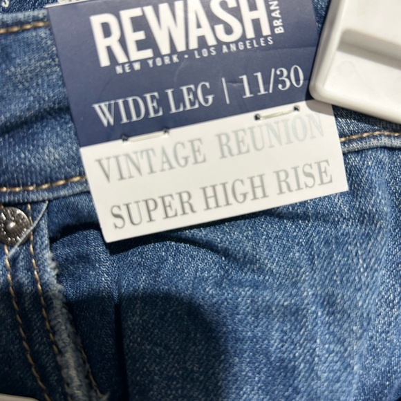 Rewash Wide Leg Super High Rise Vintage Reunion Jeans NWT - Picture 4 of 4